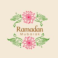Floral greeting card for Ramadan Kareem celebration