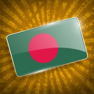 Flag of Bangladesh with old texture