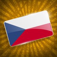 Flag of Czech Republic with old texture