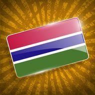 Flag of Gambia with old texture
