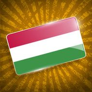 Flag of Hungary with old texture N2