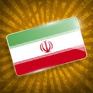 Flag of Iran with old texture