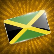 Flag of Jamaica with old texture
