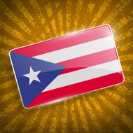 Flag of Puerto Rico with old texture