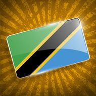 Flag of Tanzania with old texture N2