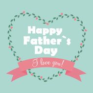 Happy Father Day Poster Card Vector Illustration N7