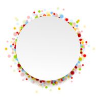 Circle design with shiny light confetti