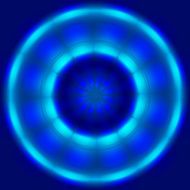 Abstract blue circle spin and move technology background