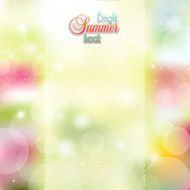 Bright summer floral background with glare from the sun