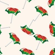 beach equipment umbrella seamless pattern