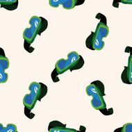 beach equipment goggles seamless pattern