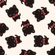 Animal cat icon 10 seamless pattern N4