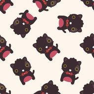 Animal cat icon 10 seamless pattern N5