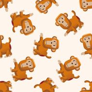 Animal monkey cartoon seamless pattern
