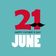 Happy Father`s Day Poster Card Vector Illustration N3