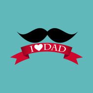 Happy Father`s Day Poster Card Vector Illustration N10