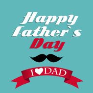 Happy Father`s Day Poster Card Vector Illustration N11