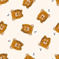 Animal bear cartoon seamless pattern