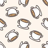 fast food soup icon 10 seamless pattern