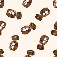 fast food bun icon 10 seamless pattern