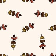 fast food icon 10 seamless pattern