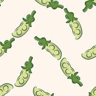 vegetable pea icon 10 seamless pattern