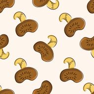 vegetable mushroom icon 10 seamless pattern