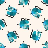bizarre monster icon 10 seamless pattern N3