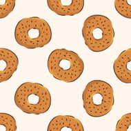 fast food donut icon 10 seamless pattern