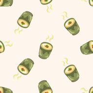 Steamed eggs seamless pattern