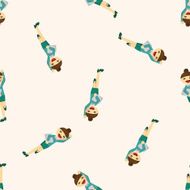 Office workers seamless pattern