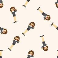 Office workers seamless pattern N2