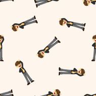 Office workers seamless pattern N6