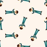 Office workers seamless pattern N9