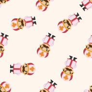 pastor and nun seamless pattern