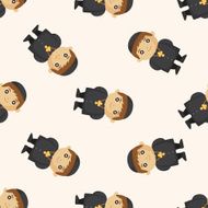 pastor and nun seamless pattern N3