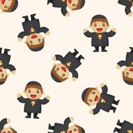 pastor and nun seamless pattern N4