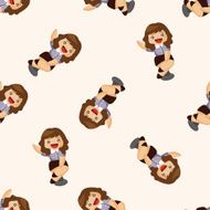 Office workers seamless pattern N14
