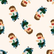Office workers seamless pattern N18
