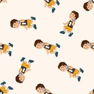 Track and field athletes seamless pattern