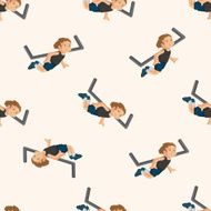 Track and field athletes seamless pattern N3