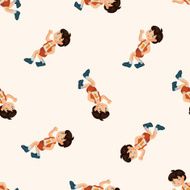 Track and field athletes seamless pattern N5