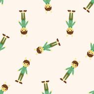 rabbit cartoon seamless pattern