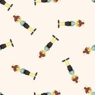 rabbit cartoon seamless pattern N2