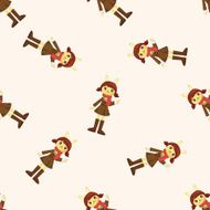 rabbit cartoon seamless pattern N3