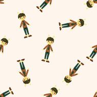 rabbit cartoon seamless pattern N4