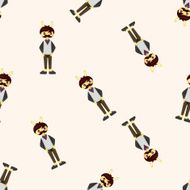 rabbit cartoon seamless pattern N5