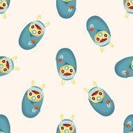 rabbit cartoon seamless pattern N6