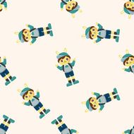 rabbit cartoon seamless pattern N7