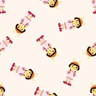 rabbit cartoon seamless pattern N8